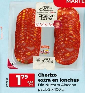 Maxi Dia Chorizo extra en lonchas oferta