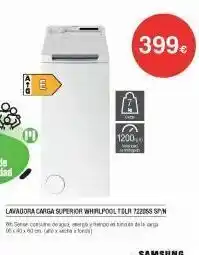Milar Lavadora carga superior whirlpool oferta