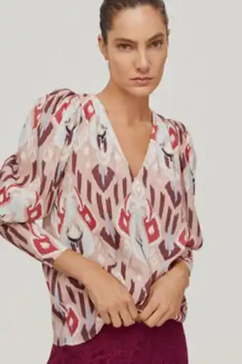 Fifty Factory Blusa estampada con volumen en manga. oferta