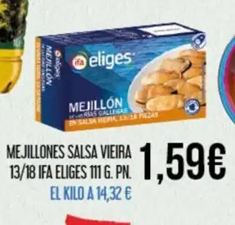 Claudio Mejillones Salsa Vieira 13/18 Ifa Eliges 111g oferta