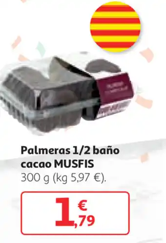Alcampo Palmeras 1/2 baño cacao Musfis 300g oferta