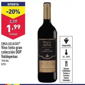 ALDI Vino tinto gran colección oferta