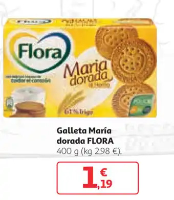 Alcampo Galleta María dorada Flora 400g oferta