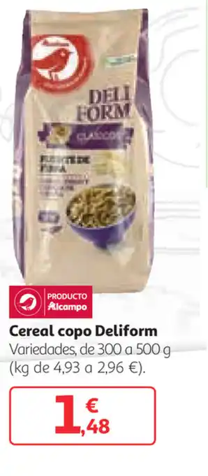 Alcampo Cereal copo Deliform Variedades de 300 a 500g oferta