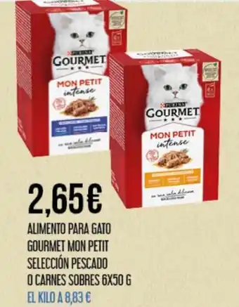 Claudio Alimento Para Gato Gourmet Mon Petit Selección Pescado o Carnes Sobres 6x50 G oferta