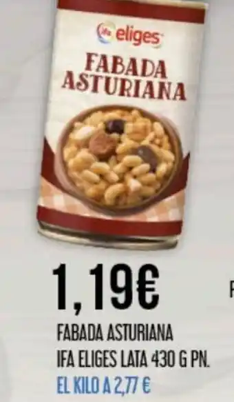 Claudio Fabada Asturiana Ifa Eliges Lata 430 G PN. oferta