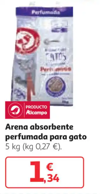 Alcampo Arena absorbente perfumada para gato 5 kg oferta
