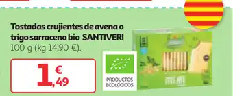 Alcampo Santiveri Tostadas crujientes de avena o trigo sarraceno bio 100g oferta