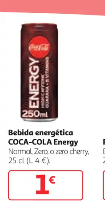 Alcampo Coca-Cola Energy Bebida energética Normal, Zero, o zero cherry, 25cl oferta