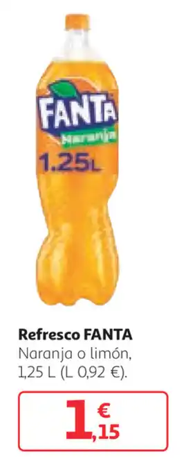 Alcampo Fanta Refresco Naranja o limón, 1.25L oferta