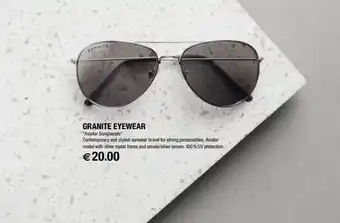 Ryanair Granite granite eyewear "aviator sunglasses" contemporary and stylish sunwear brand for strong personalities. aviator mode oferta