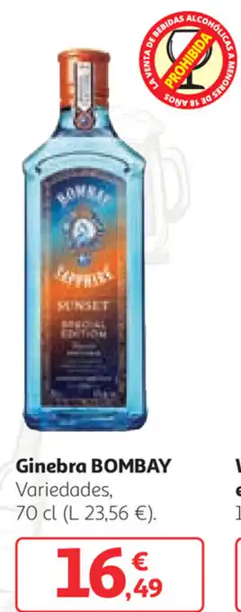 Alcampo Bombay Ginebra Variedades, 70 cl oferta
