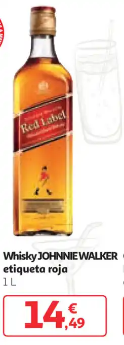 Alcampo Johnnie Walker Whisky etiqueta roja 1L oferta