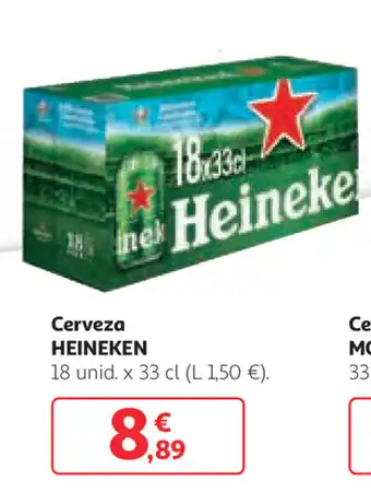 Alcampo Heineken Cerveza 18 unid. x 33 cl oferta
