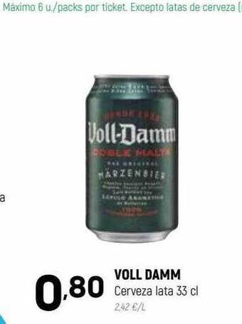Coviran Voll damm cerveza oferta