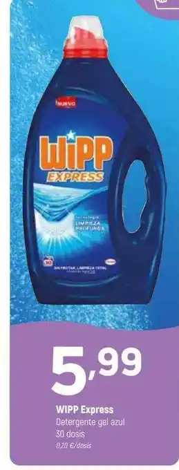 Coviran Wipp express detergente gel azul oferta