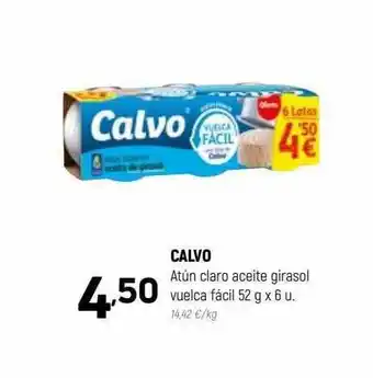 Coviran Calvo atún claro aceite girasol vuelca fácil oferta