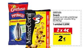 Hiper Usera Grefusa snack oferta
