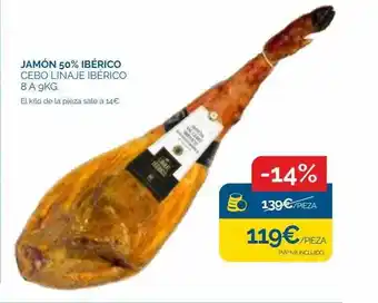 Supermercados La Despensa Jamón 50% ibérico oferta