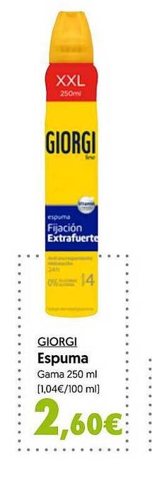 Hiper Usera Giorgi espuma oferta