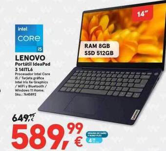 Worten Lenovo portátil ideapad 3 oferta