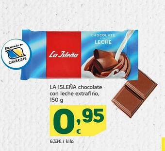 HiperDino La isleña chocolate con leche extrafino oferta