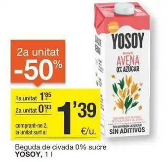 BonpreuEsclat Beguda de civada 0% sucre yosoy oferta