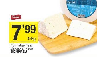 BonpreuEsclat Formatge fresc de cabra i vaca bonpreu oferta