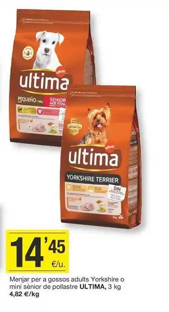 BonpreuEsclat Menjar per a gossos adults yorkshire o mini sènior de pollastre ultima oferta