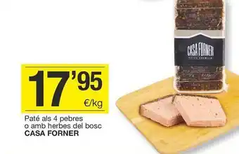 BonpreuEsclat Paté als 4 pebres o amb herbes del bosc casa forner oferta