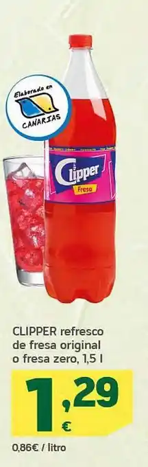 HiperDino Clipper refresco de fresa original o fresa zero oferta
