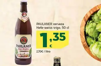 HiperDino Paulaner cerveza hefeweiss trigo oferta