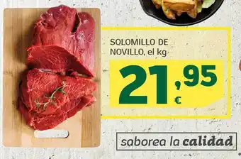 HiperDino Solomillo de novillo oferta