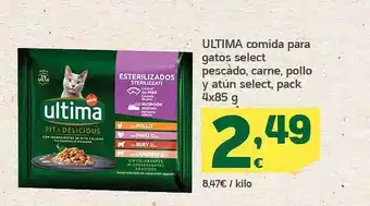 HiperDino Ultima comida para gatos select oferta