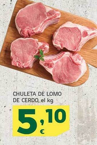 HiperDino Chuleta de lomo de cerdo oferta