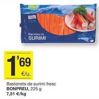 BonpreuEsclat Bastonets de surimi fresc bonpreu oferta