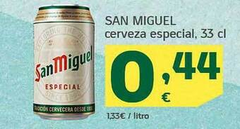 HiperDino San miguel cerveza especial oferta