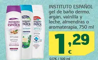 HiperDino Instituto español gel de baño dermo oferta