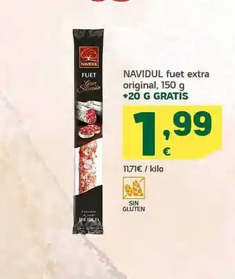 HiperDino Navidul fuet extra oferta