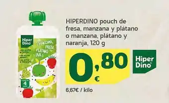 HiperDino Hiperdino pouch de fresa oferta