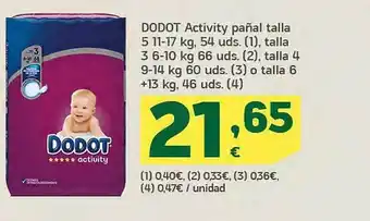 HiperDino Dodot activity pañal oferta