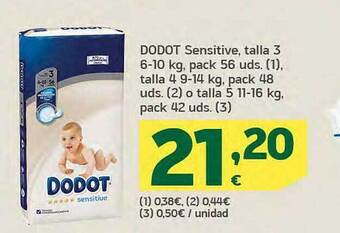 HiperDino Dodot sensitive oferta