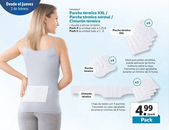 Lidl Parche Térmico XXL / Parche Térmico Normal / Cinturón Térmico oferta