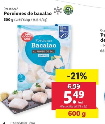 Lidl Porciones de Bacalao oferta