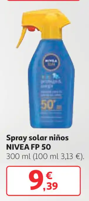 Alcampo Nivea FP 50 Spray sola niños 300 ml oferta