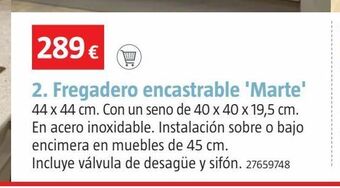 Bauhaus Fregadero oferta