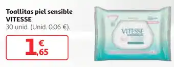 Alcampo Vitesse Toallitas piel sensible 30 unid. oferta