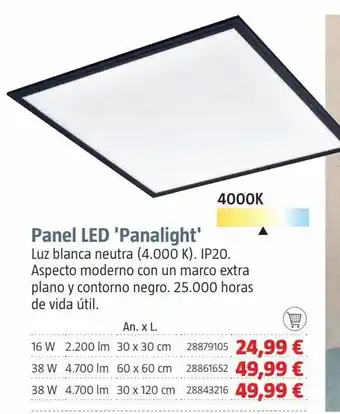 Bauhaus Luz led flotante oferta