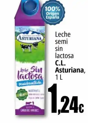 Leche semi sin lactosa c.l. asturiana