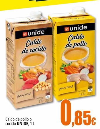 Unide Market Caldo de pollo o cocido unide oferta